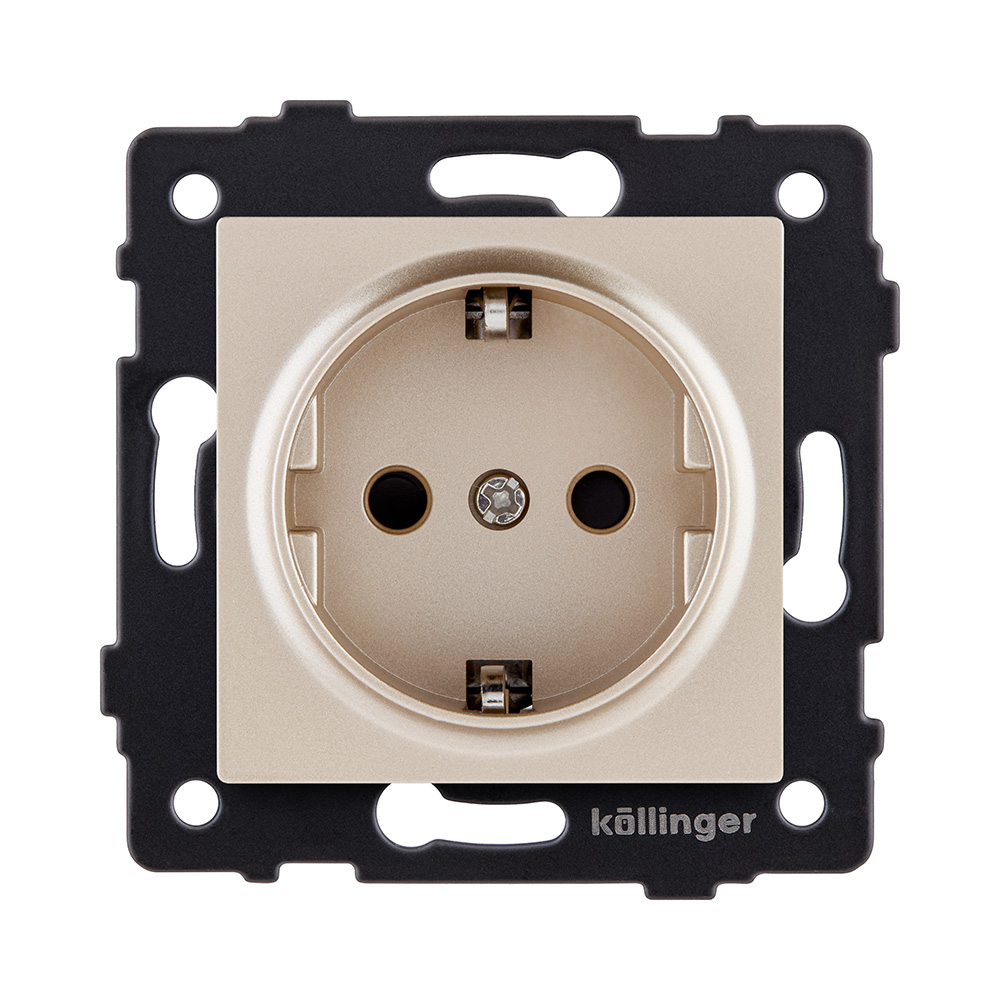 Розетка штепсельная SCHUKO 16A/250 В, золотой Kollinger REA-002GD для Aspekt, Eleganz, Reflex