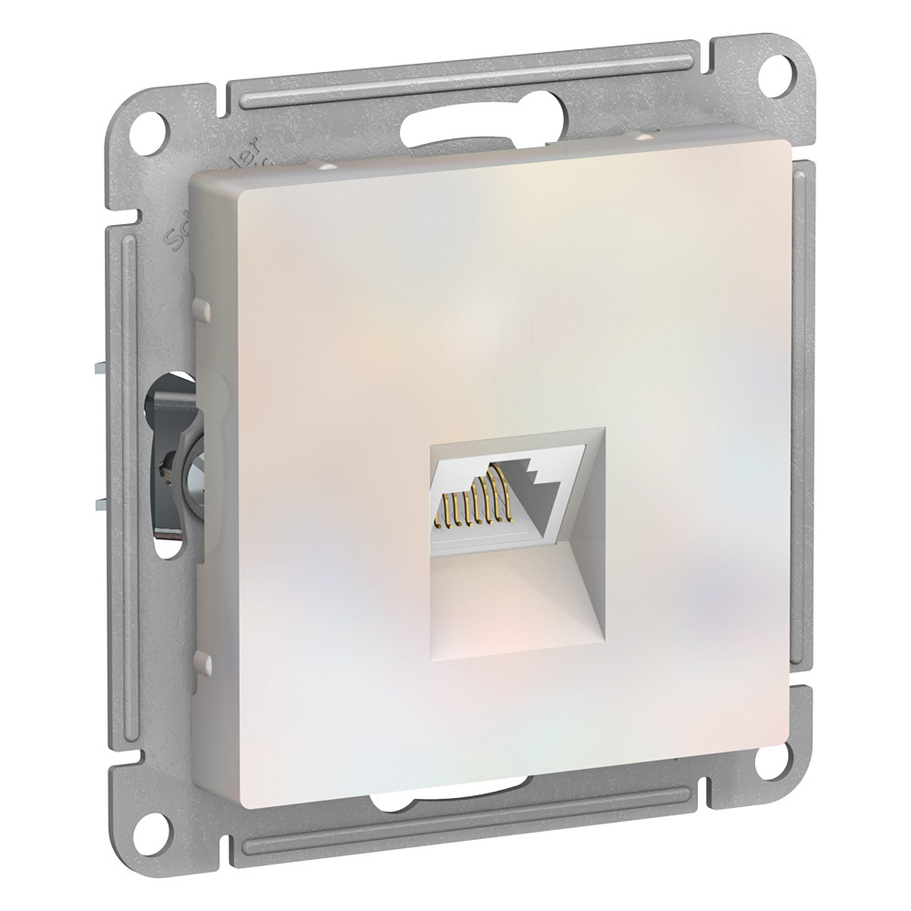 Розетка компьютерная RJ45, кат. 6A, механизм Systeme Electric AtlasDesign Жемчуг ATN000486