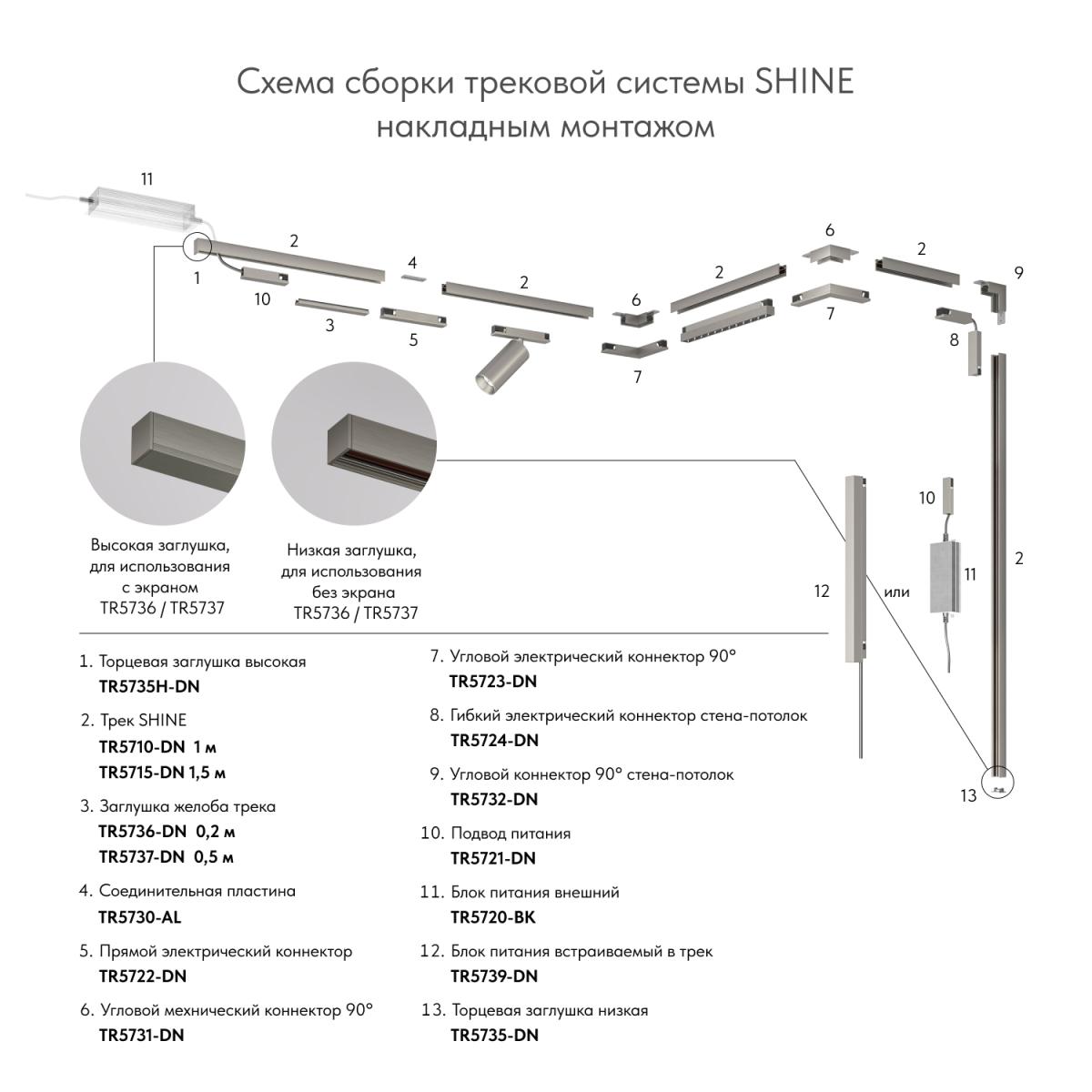 Коннектор Denkirs Shine base TR5724-DN