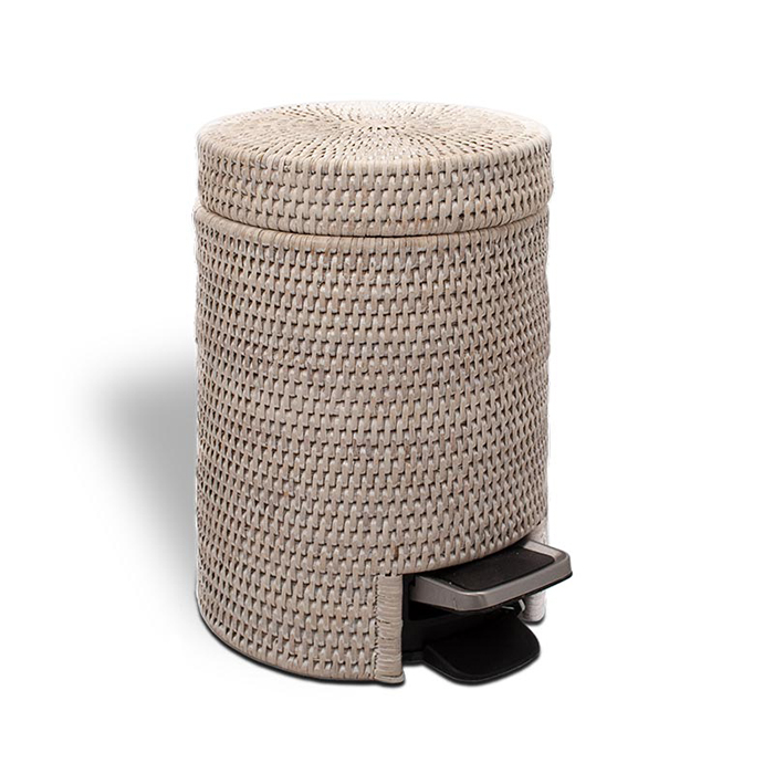 Decor Walther Basket Ведро для мусора 27.5x18.5x23см., напольное, с педалью, цвет: ротанг светлый