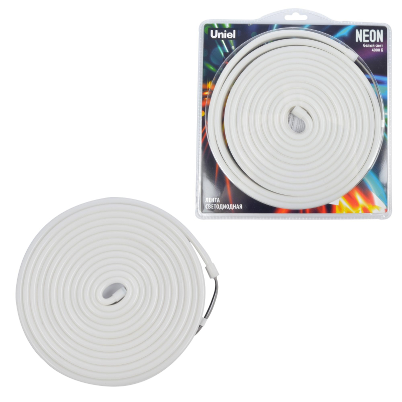 Светодиодная гибкая герметичная лента Uniel ULS-N03-2835-100LED/m-8mm-IP67-DC12V-11W/m-5M-4000K UL-00009094