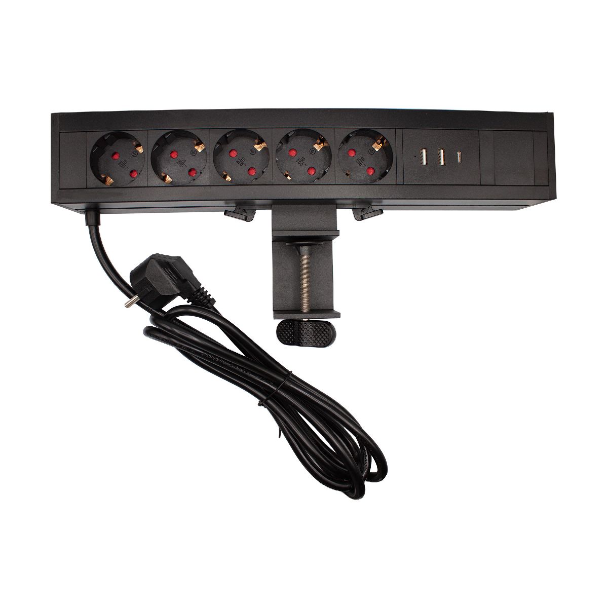 Блок розеток LE4 (5 секции 2 USB + 1 type-C беспроводная зарядка) Mebax 00-00002875