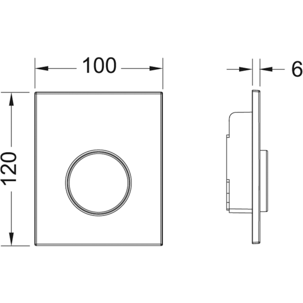 TECE TECEloop Urinal Панель смыва для писсуара, пластик, цвет: пергамон