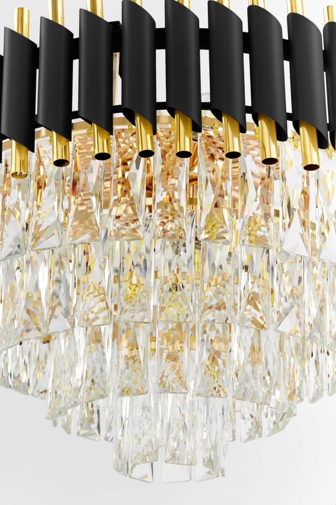 Подвесная люстра Lumina Deco Funneli LDP 6003-550 BK+F.GD