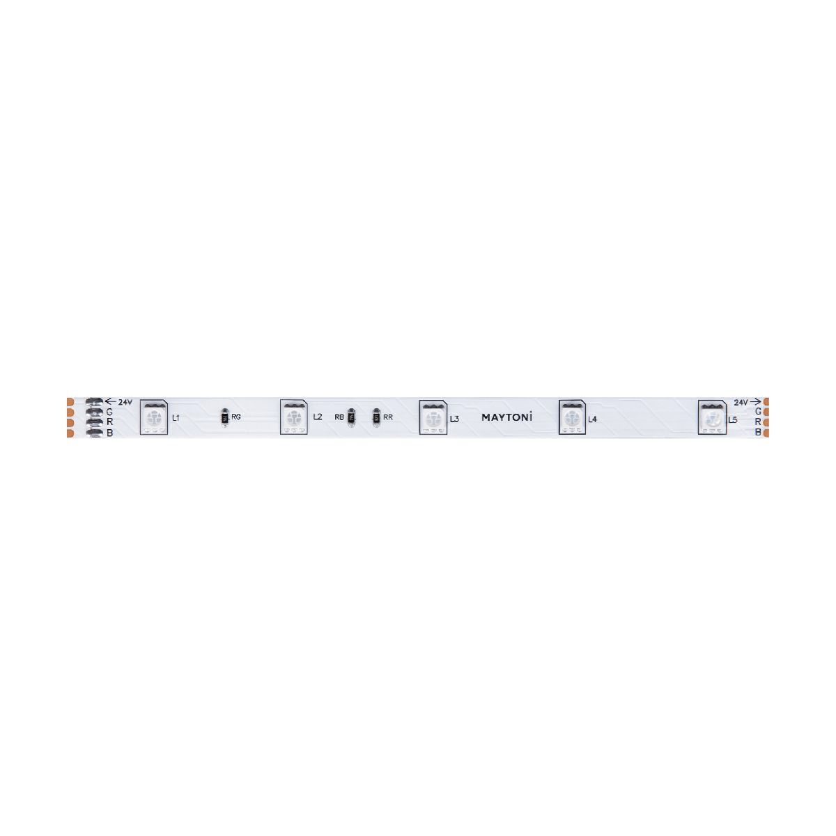 Светодиодная лента Maytoni Technical 24В 5050 7,2Вт/м RGB IP20 10166