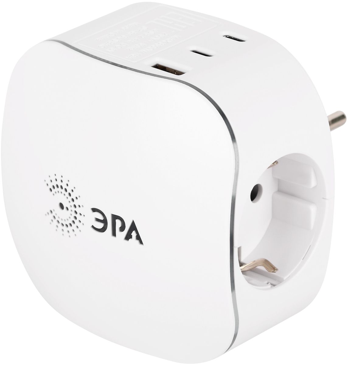 Разветвитель электрический ЭРА SP-3e-3USBAC-W на 3 розетки + 3 USB A+C с заземлением со шторками 16А белый Б0069081