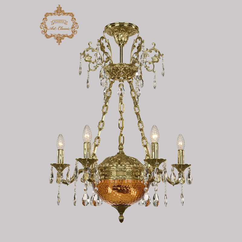 Подвесная люстра Art Classic 31.51.6.CK125SP.250SP.G.Sp.Amber.1C