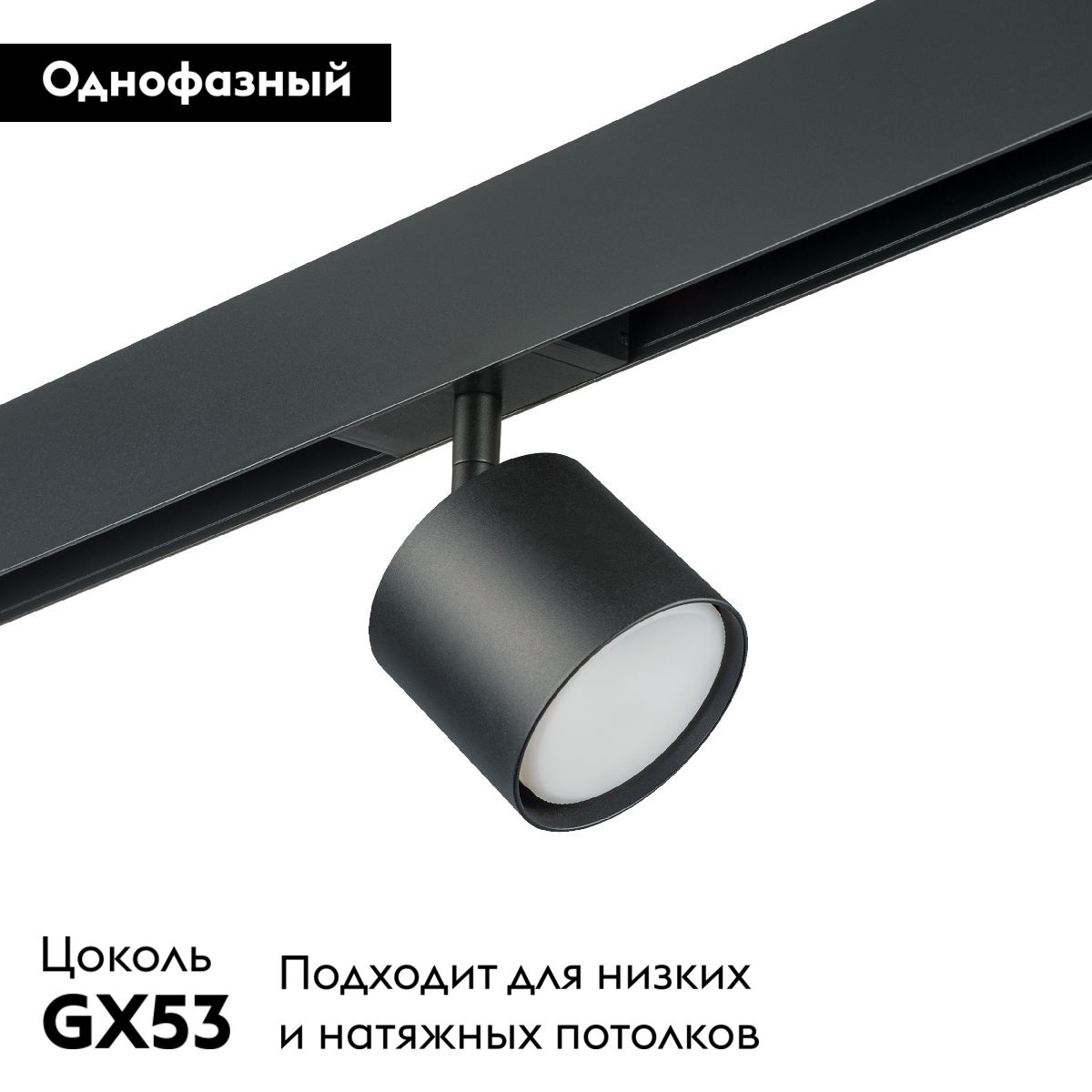 Трековый однофазный светильник Lightstar Rullo (213487+595087) PRO3487