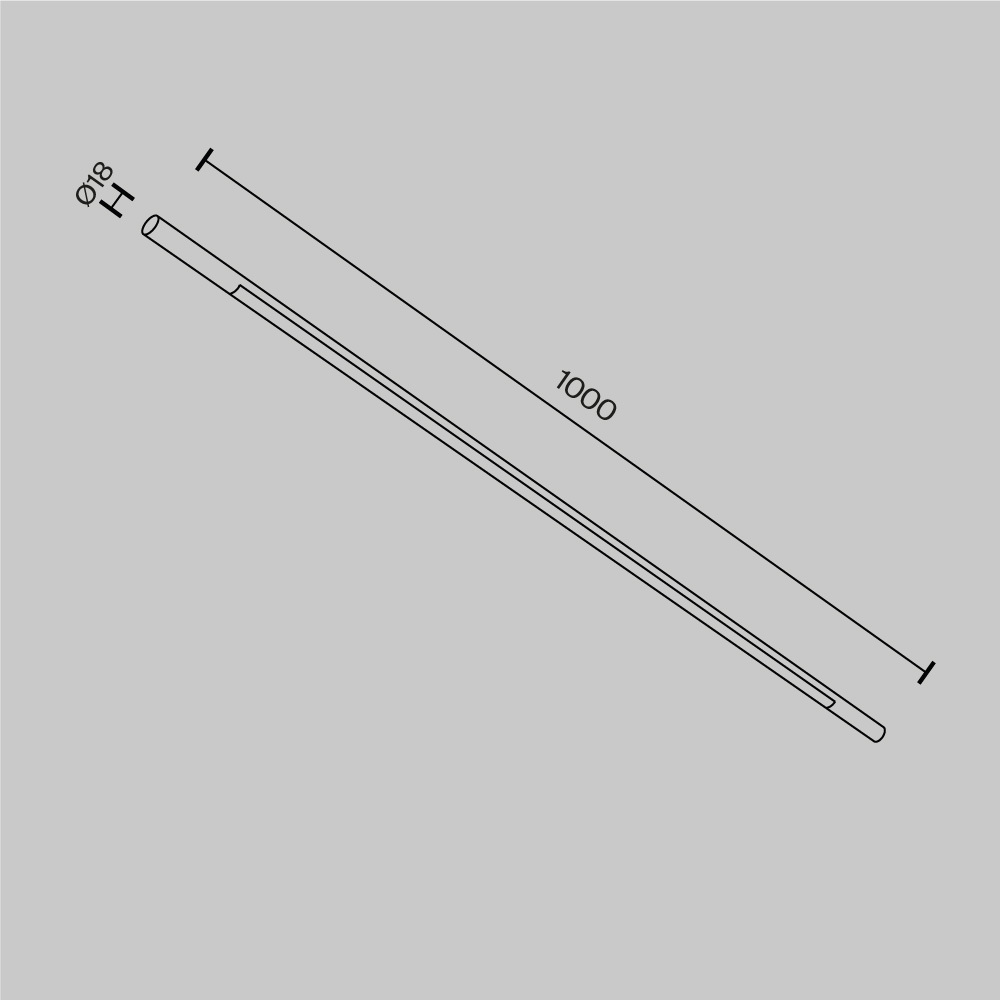 Трековый светильник Maytoni Basis C100CL-L1000-24W3-6K-B