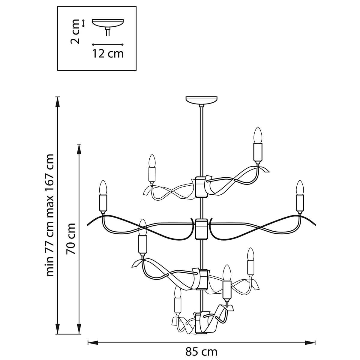 Люстра на штанге Lightstar Ragno 733287