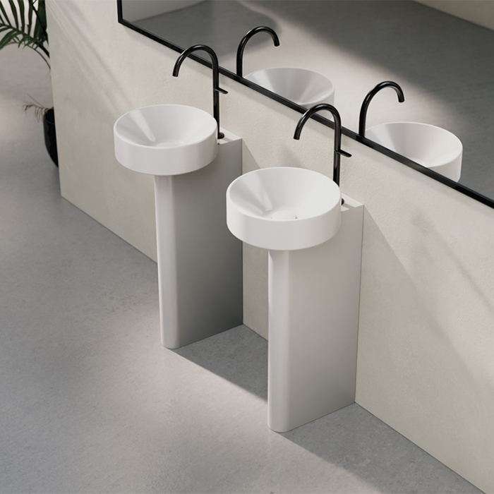 BETTE Suno Pedestal Раковина напольная 34x84cм, с 1 отв., цвет: белый