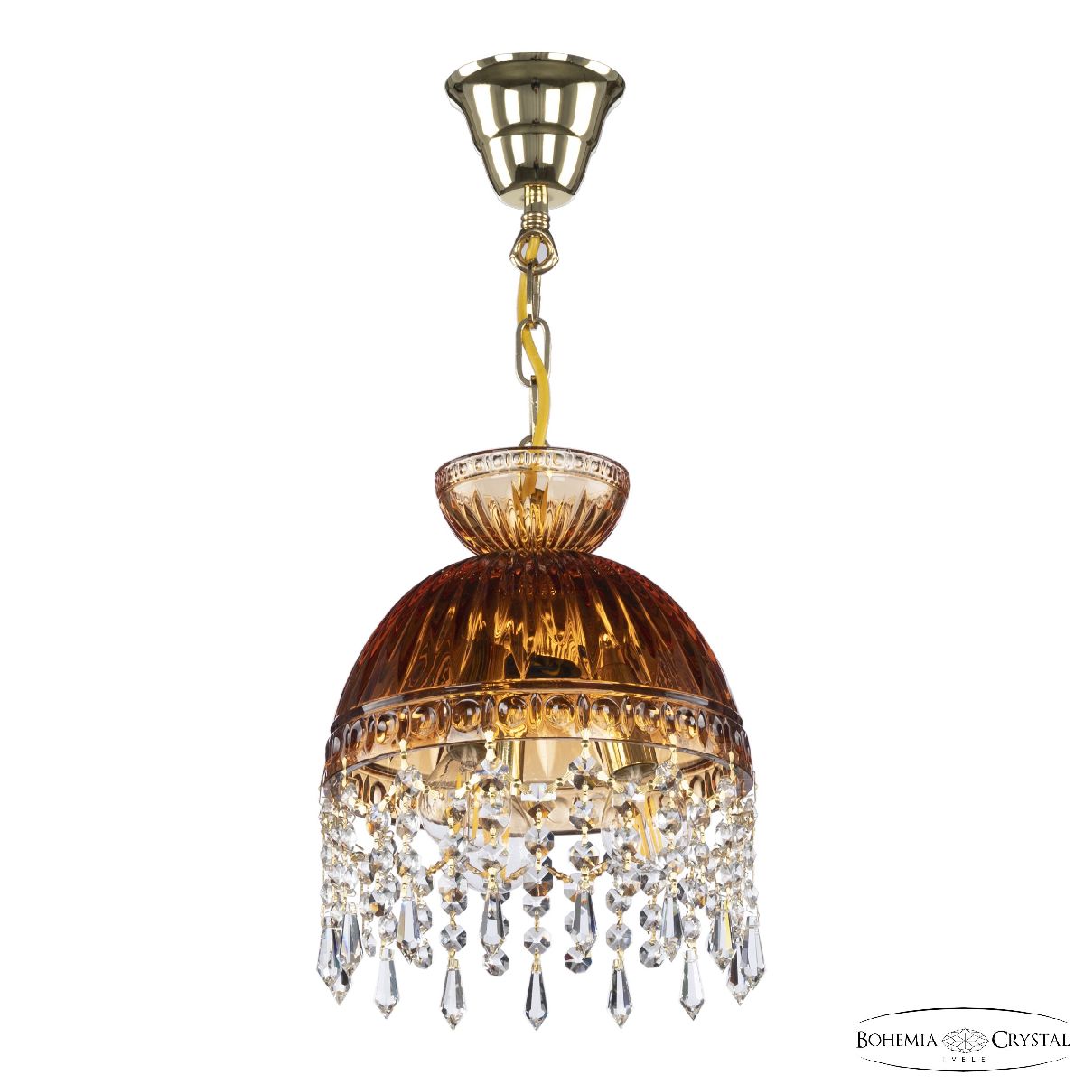 Подвесной светильник Bohemia Ivele Crystal 5478/22 G Amber/M-1G Drops