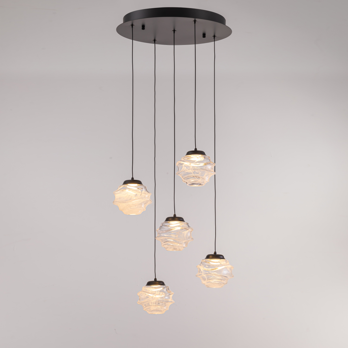 Подвесной светильник Delight Collection MD25030003-5A matt black/clear