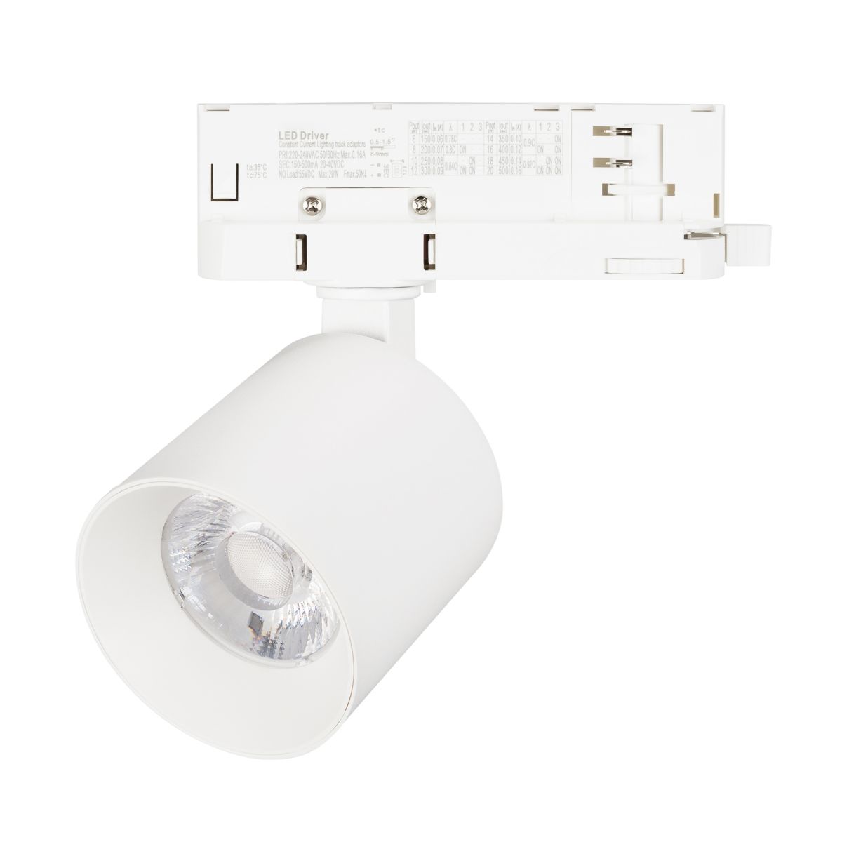 Трековый трехфазный светильник Arlight LGD-DYKE-4TR-R60-8W Warm3000 (WH, 20 deg, 230V, DALI) (IP20 Металл) 058684