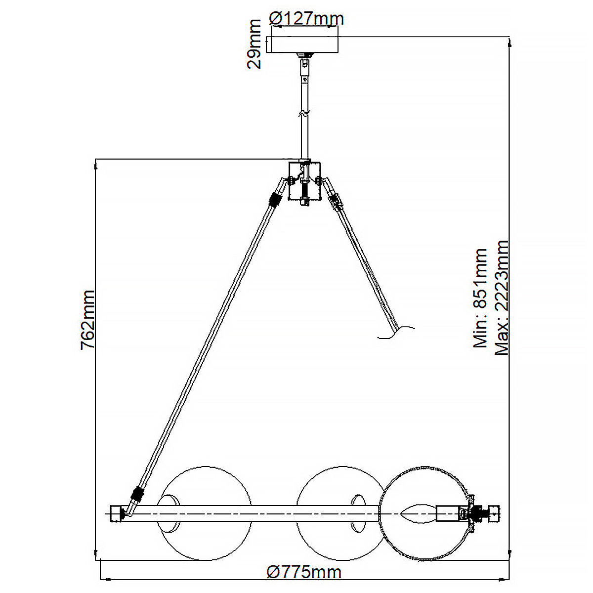 Подвесная люстра Feiss Harper (fe) QN-HARPER5