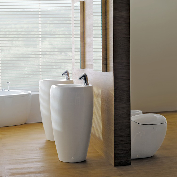 Laufen Alessi One Раковина 53х53х90см, 1 отв., свободностоящие, покрытие LCC, цвет: белый
