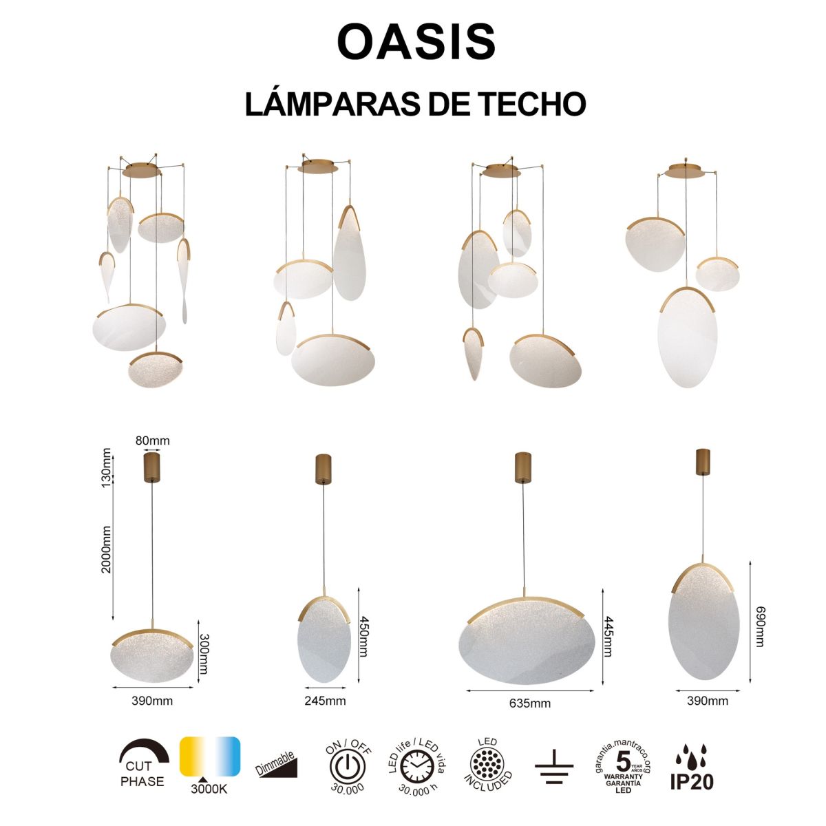 Подвесной светильник Mantra Oasis 9645