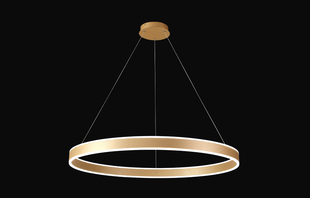 Подвесной светодиодный светильник Crystal Lux MUCHOS SP88W LED D1000 GOLD