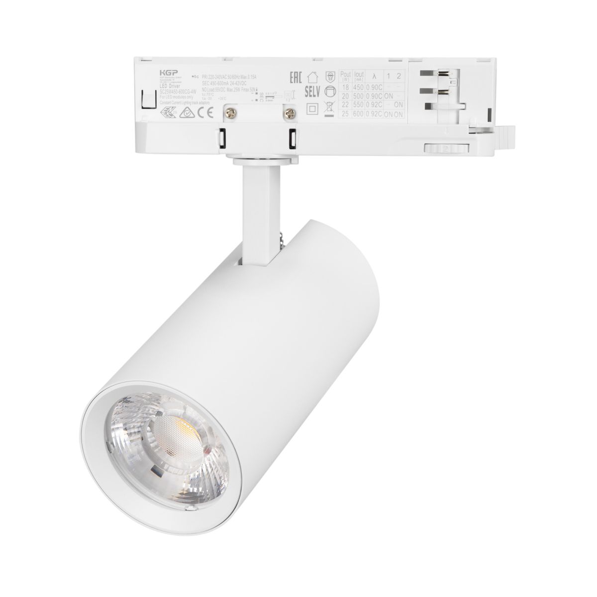Трековый трехфазный светильник Arlight LGD-GERA-4TR-R74-20W Cool SP7500-Fish (Белый, 55 deg, 230V) (IP20 Металл) 059959