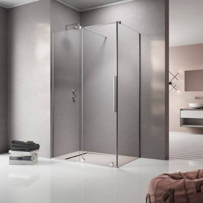 Radaway Furo / Essenza Боковая стенка 80см, стекло прозрачное, покрытие Easy Clean, профиль: хром