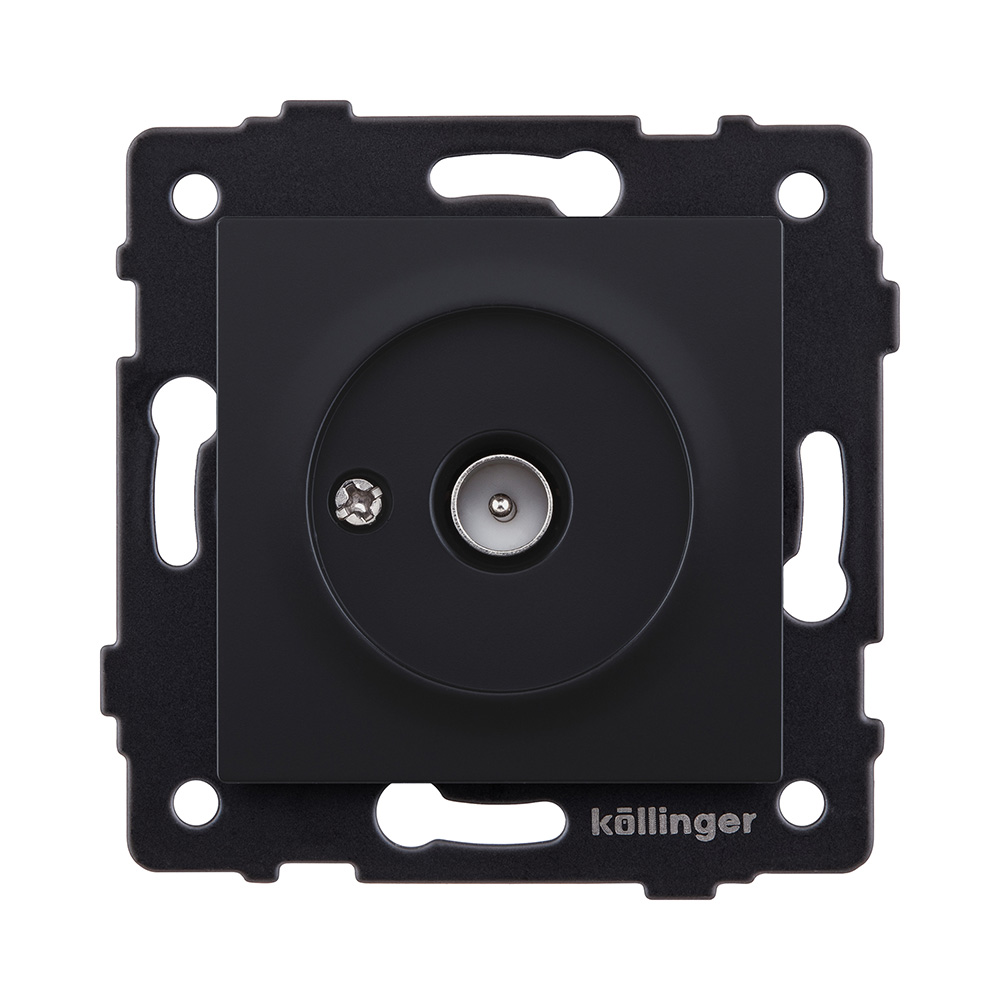 Розетка TV (папа), черный матовый Kollinger REA-007BM для Aspekt, Eleganz, Reflex