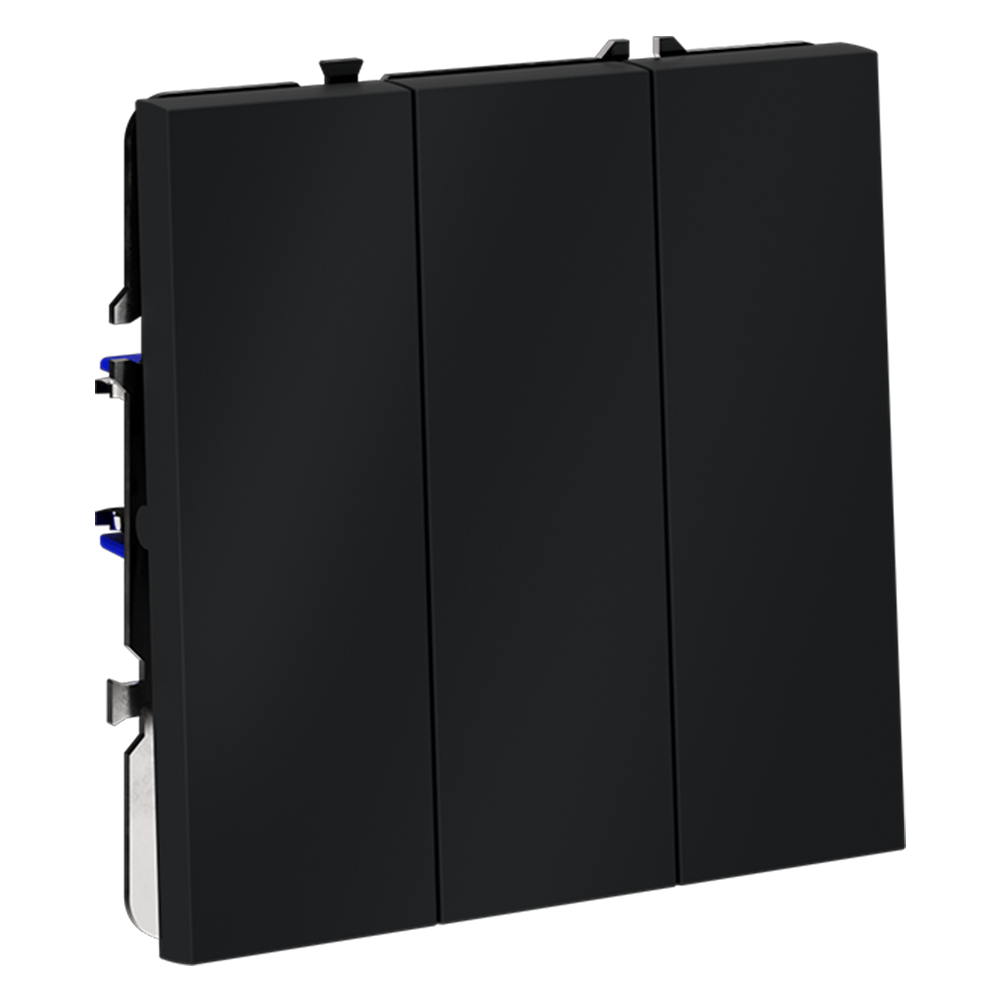 Выключатель трехклавишный Voltum S70 VLS030107 (графит)