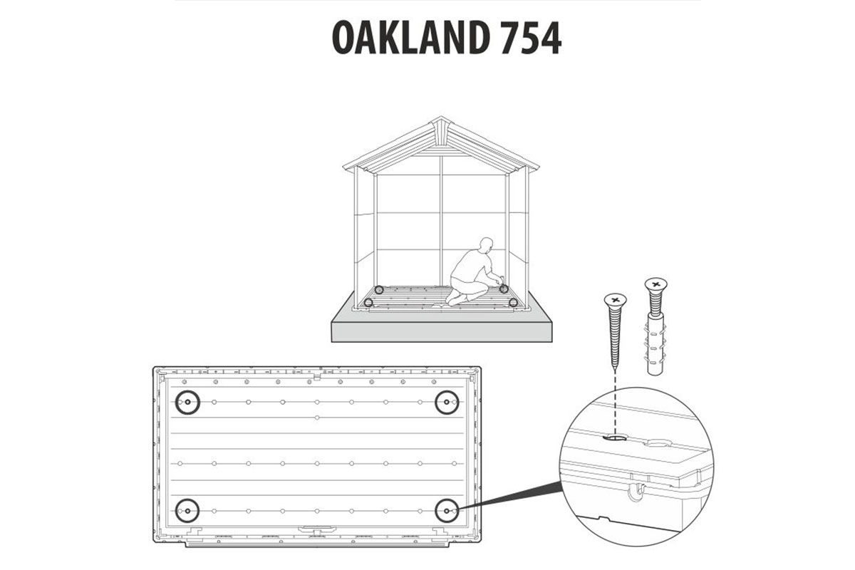 Пластиковый хозблок Oakland 754