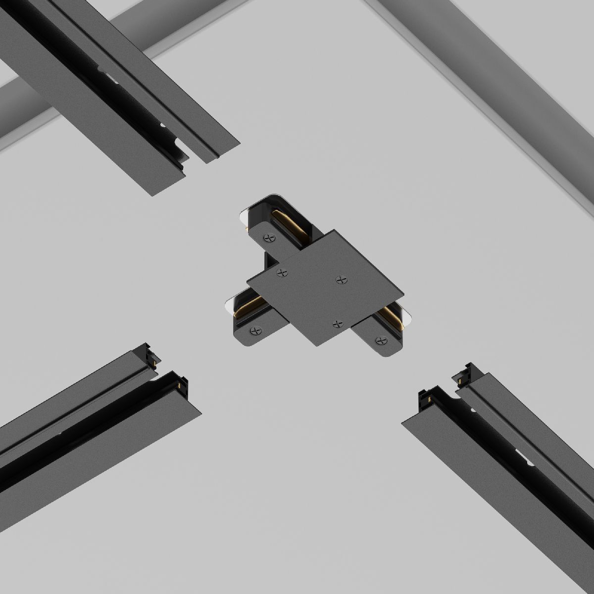 Коннектор T-образный Maytoni Accessories for tracks TRA002CT-11B