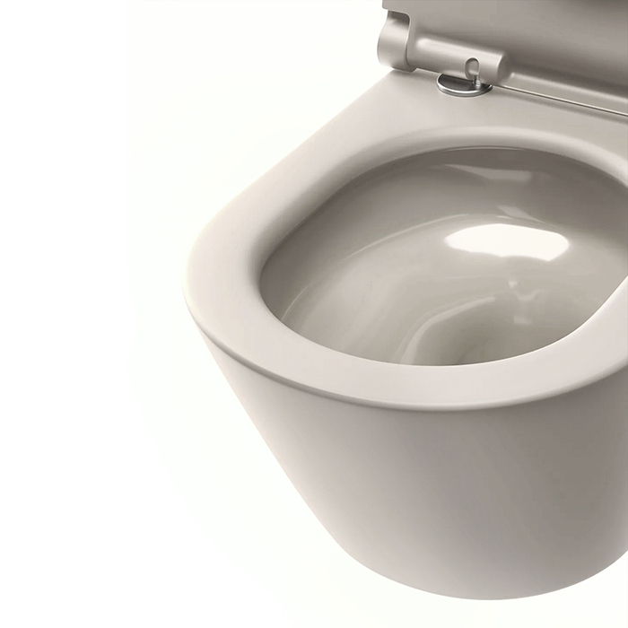 Catalano Sfera Унитаз подвесной 55x35см, безободковый, смыв Tornado, покрытие Twinglaze+, цвет: Sabbia Satinato