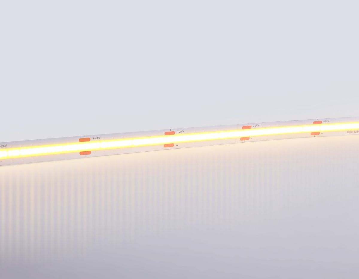 Светодиодная лента Ambrella Light Illumination COB 528Led/14W m/ 24V IP20 3000K/ 5m*10mm*2mm (2 конт.) GS4751