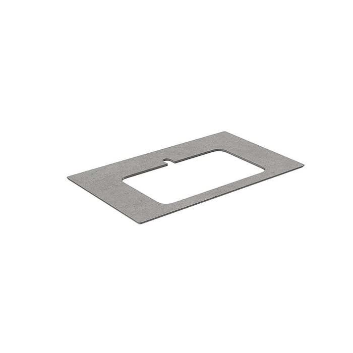 Kerama Marazzi Столешница из керамогранита для встраиваемых раковин сверху Фондамента 80см, с 1 отв., цвет: серый натуральный