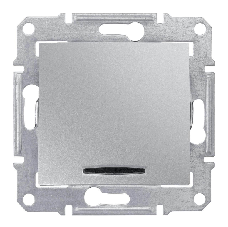 Выключатель одноклавишный с синей подсветкой Schneider Electric Sedna 10A 250V SDN1400160