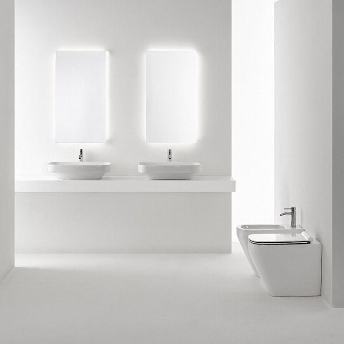 Simas Baden Baden Унитаз приставной безободковый 56х36 см, слив универсальный, цвет: белый