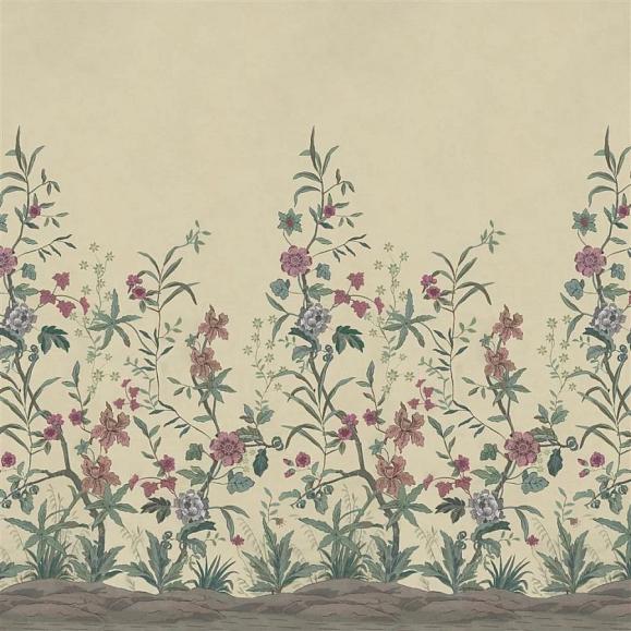 Панно John Derian PJD6014/03 Peacock Toile Scene 2 Parchment