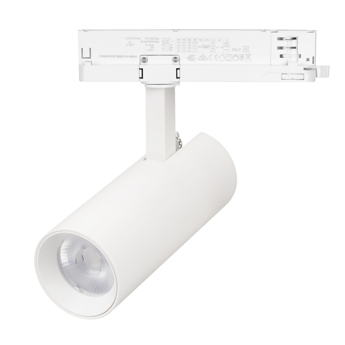 Трековый трехфазный светильник Arlight LGD-GERA-4TR-R55-10W Warm3000 (WH, 15 deg, 230V, TRIAC) (IP20 Металл) 058865