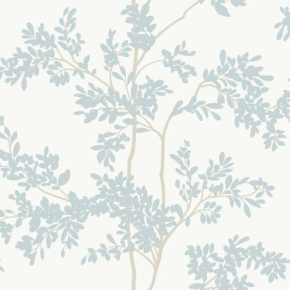 Обои York BL1802 Lunaria Silhouette White/Cloud Blue