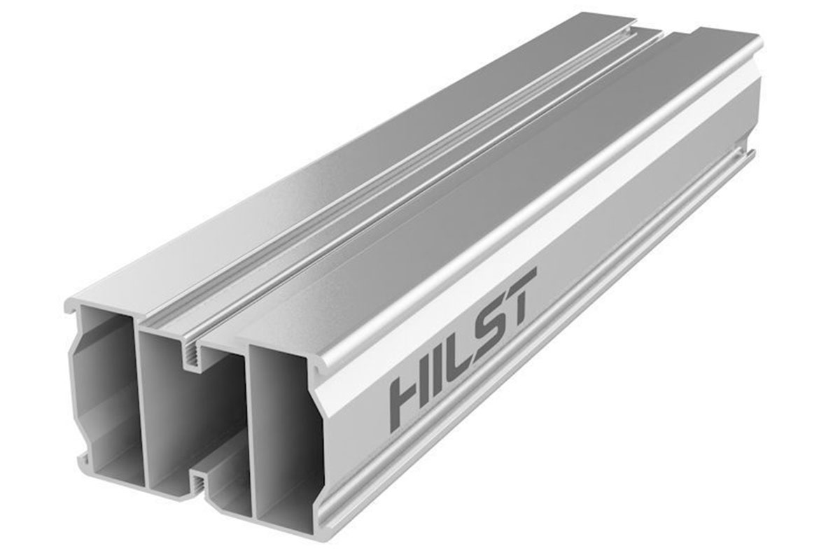 Алюминиевая лага HILST 60*40*4000 мм с 2-я доп. ребрами жесткости