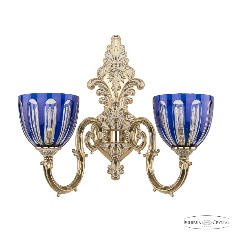 Бра Bohemia Ivele Crystal Verona 7203B15/2/210 GW P1 U Clear-Blue/H-1H