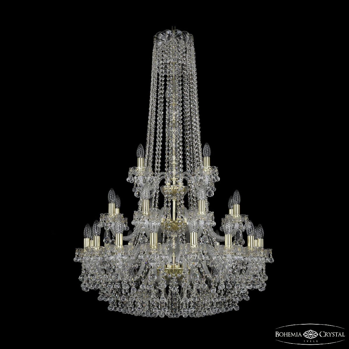Подвесная люстра Bohemia Ivele Crystal 1409/16+8+4/300/h-130/3d G