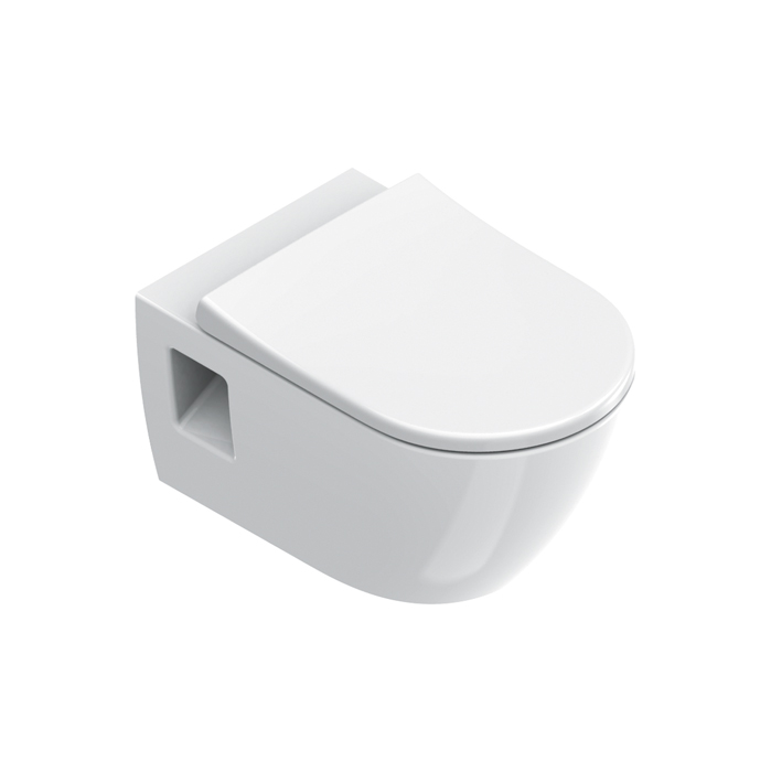 Catalano Sfera Унитаз подвесной 55x35см, безободковый, смыв Tornado, покрытие Cataglaze+, цвет: белый глянцевый