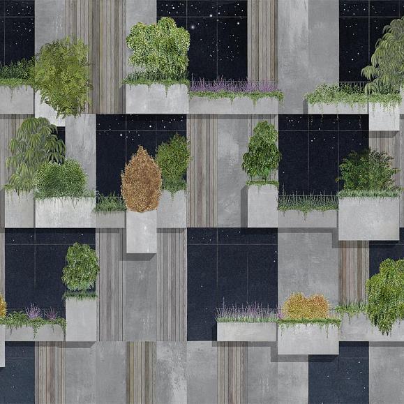 Панно Coordonne 9000061N Vertical Forest Night