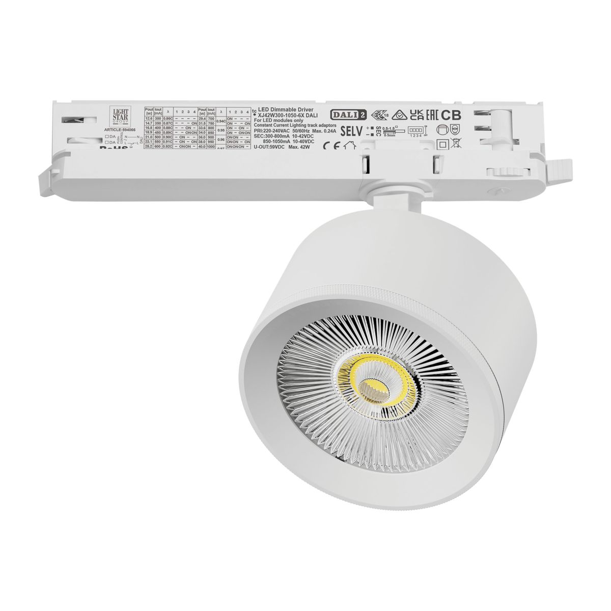 Трековый трехфазный светильник Quattro LED с управлением DALI Lightstar Alta Pro A5546DALI