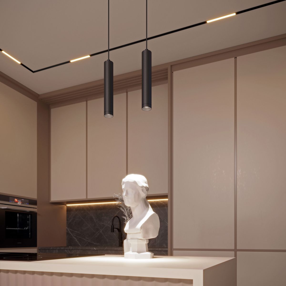 Трековый магнитный светильник Arlight MAG-ORIENT-FLAT-L465-16W Day4000 (Черный, 100 deg, 48V, DALI) (IP20 Металл) 033613(2)