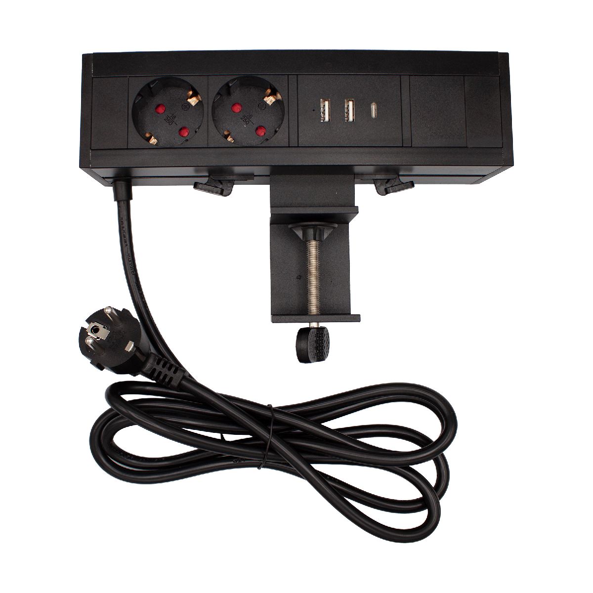 Блок розеток LE4 (2 секции 2 USB + 1 type-C беспроводная зарядка) Mebax 00-00002876