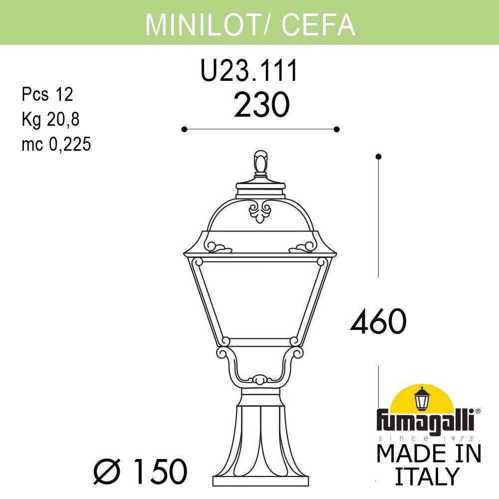 Ландшафтный светильник Fumagalli MINILOT/CEFA U23.111.000.VYE27