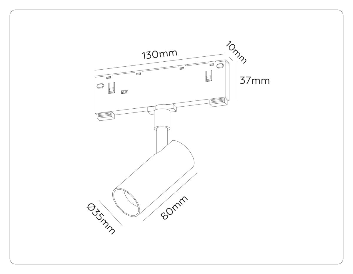 Трековый магнитный светильник Ambrella Light Track System GL2301