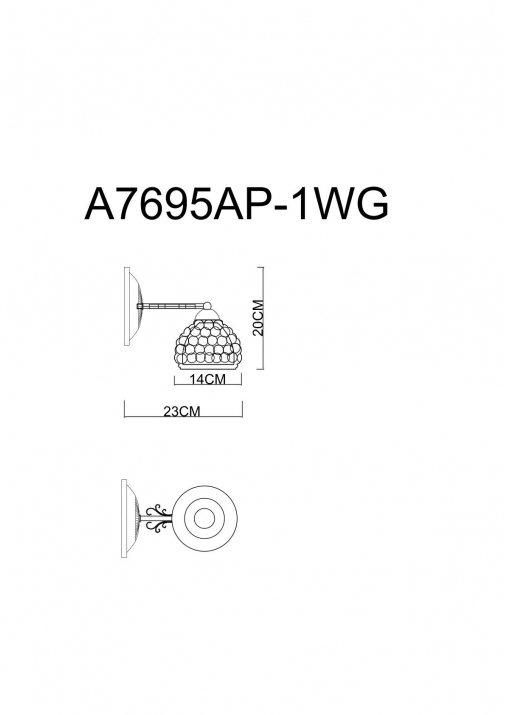 Бра Arte Lamp Malina A7695AP-1WG