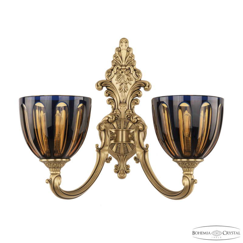 Бра Bohemia Ivele Crystal Verona 7209B15/2/175 FP P1 U Amber-Blue/H-1H