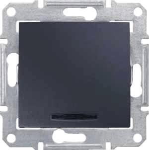 Переключатель одноклавишный с синей подсветкой Schneider Electric Sedna 10A 250V SDN1500170