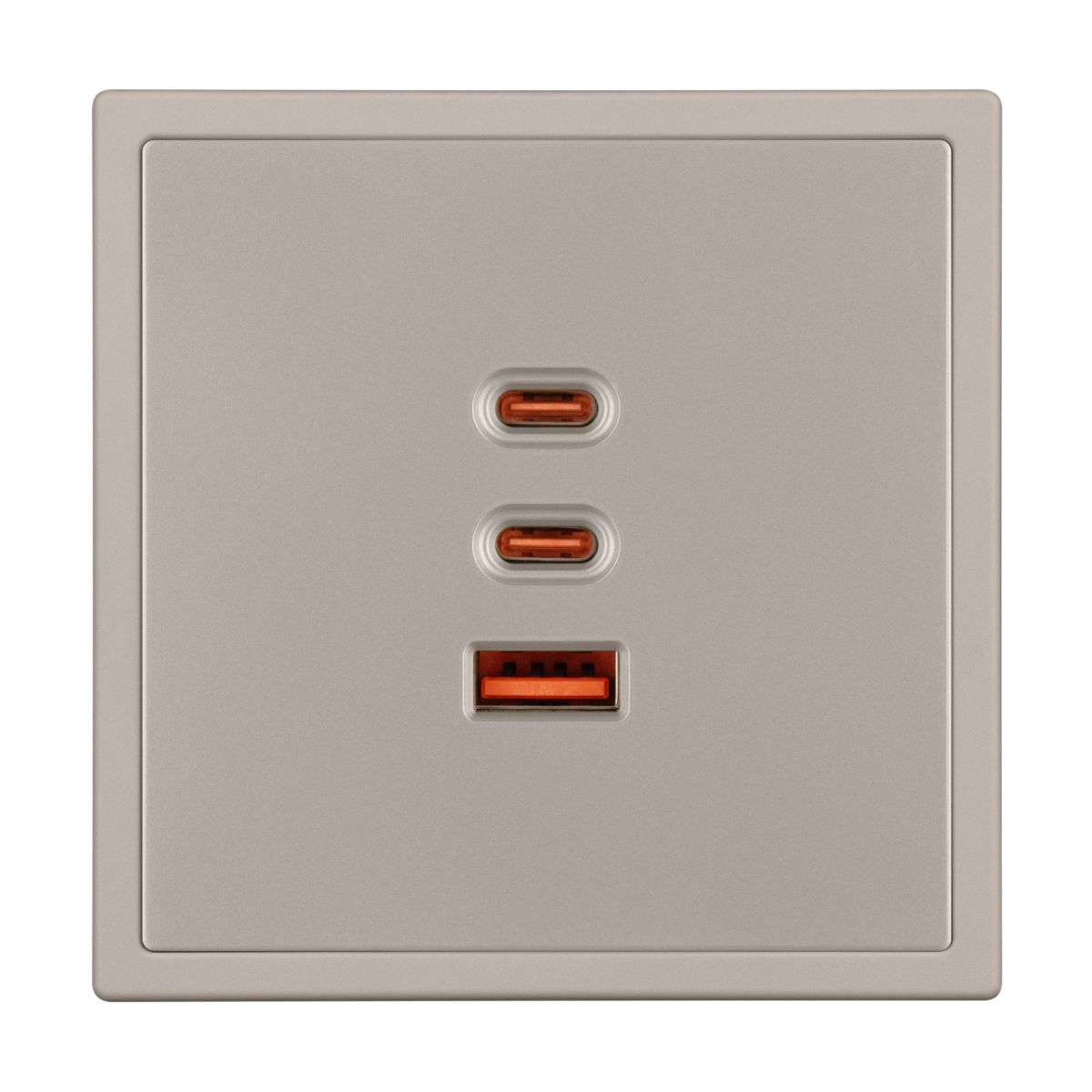 USB Розетка тип А+С+С софт-тач кашемир Arlight SCT-MUACC-SFPL-FC-CA (65W, QC3) 061835(1)